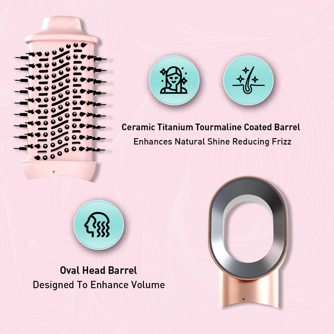 IKONIC 3-In-1 Express Styler Hot Air Brush Pink For Women image 8