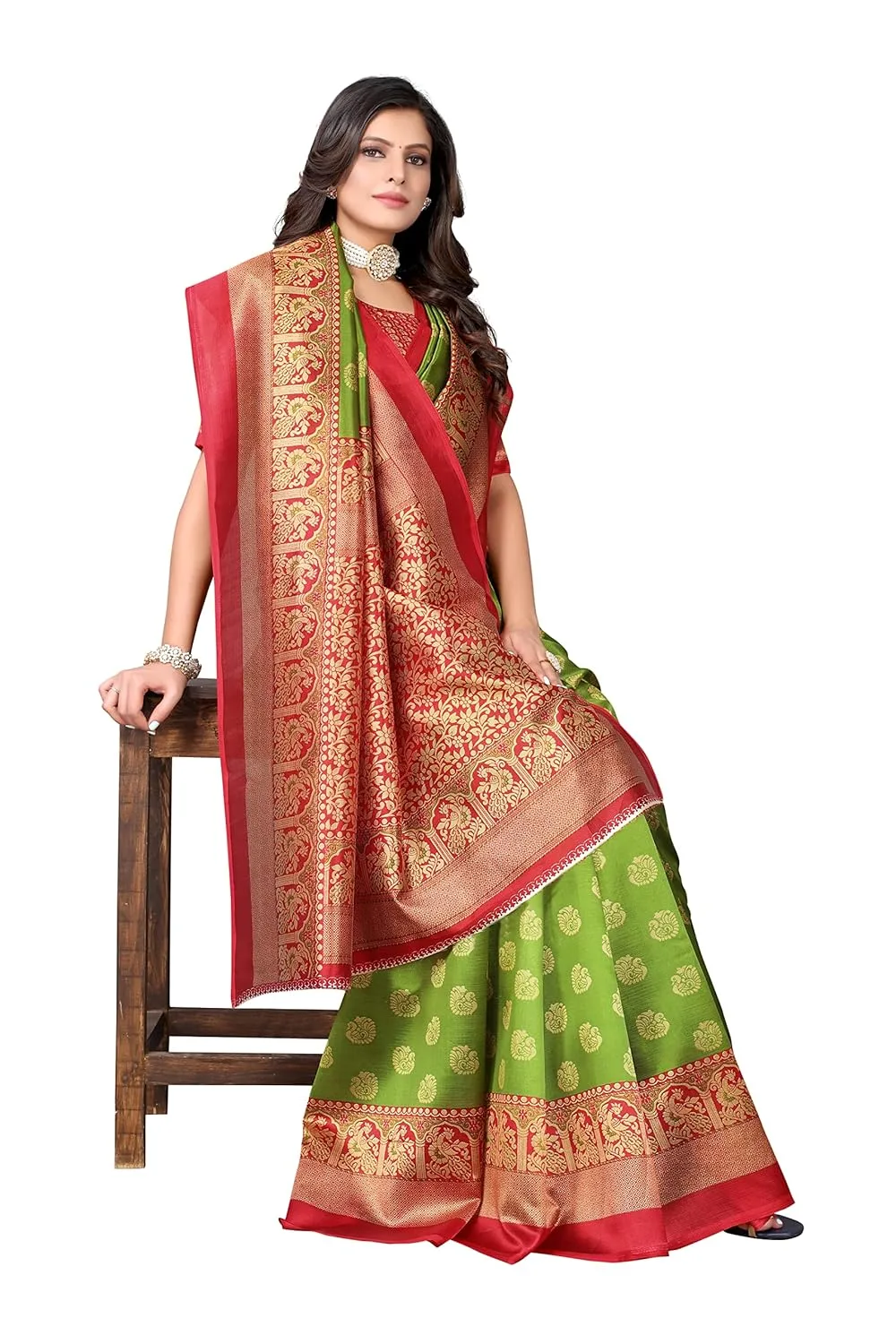 Women's Jacquard Art Silk image 4