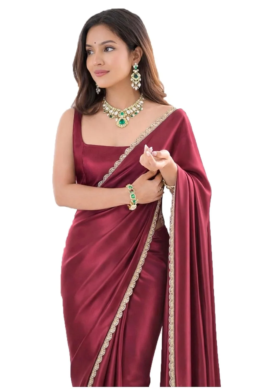 Ready To Wear Saree For Women Satin Silk Readymade buy Near Me