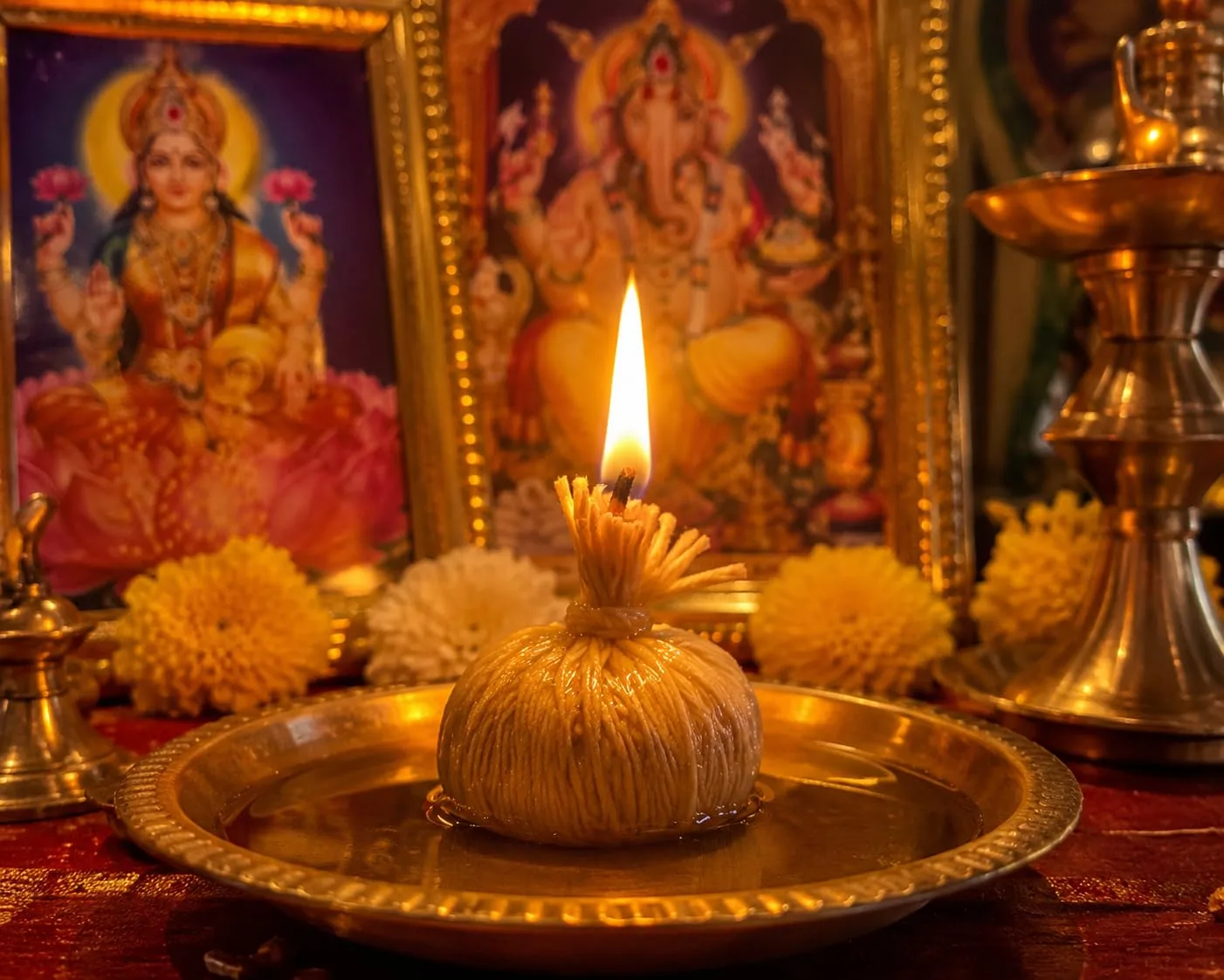 Premium Ball Cotton Wick - Long Burning Pooja Wicks | Pack of 3 (150g Each) buy Near Me image 3