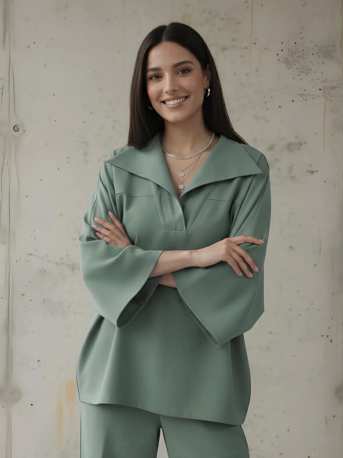 Buy GRECIILOOKS Co Ord Set for Women Stylish | Linen Cord Set for Women – Oversized Top and Wide Leg Pants Set for Woman's | Casual Travel Airport Outfit for Summer Co-ord Set | Dress for Woman at nearme.com.np image 4