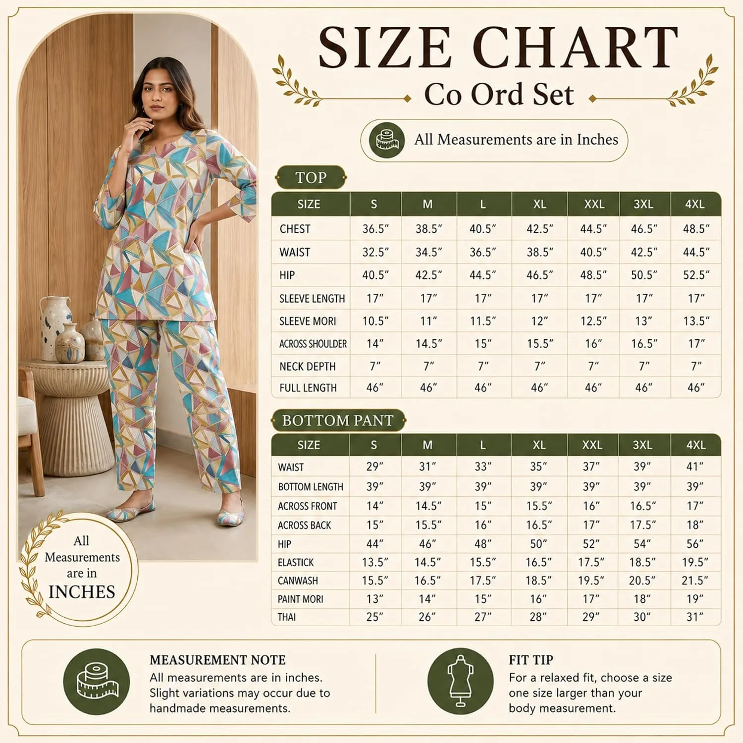 Womens Delta Poly Top Pant Coord | Casual Western Two Piece Matching Outfit buy at Near Me Online image 3