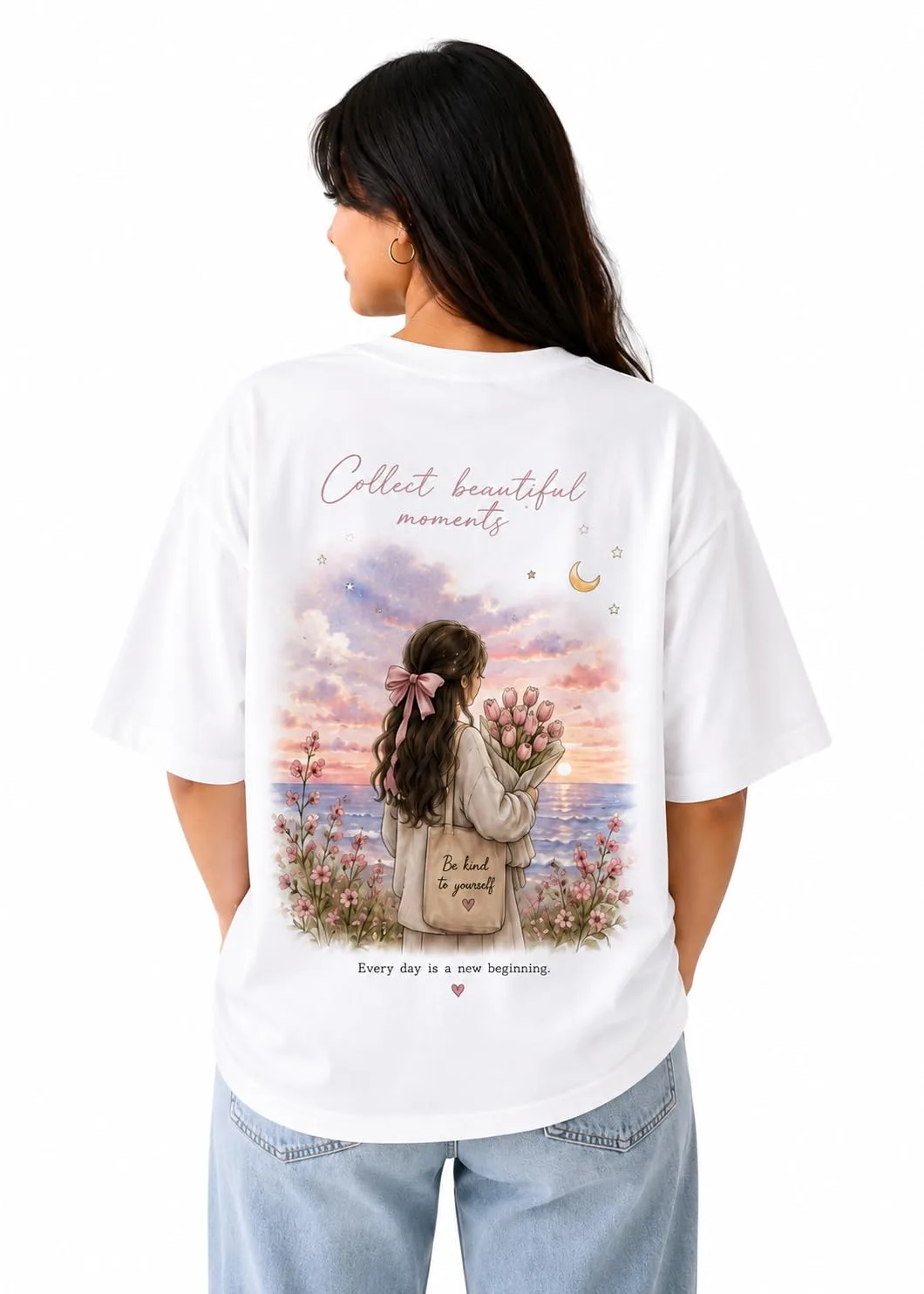 Women's Oversized T-Shirt with Front Graphic buy at nearme.com.np image 2