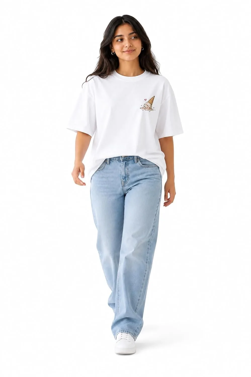 Women's Oversized T-Shirt with Front Graphic buy at nearme.com.np image 3
