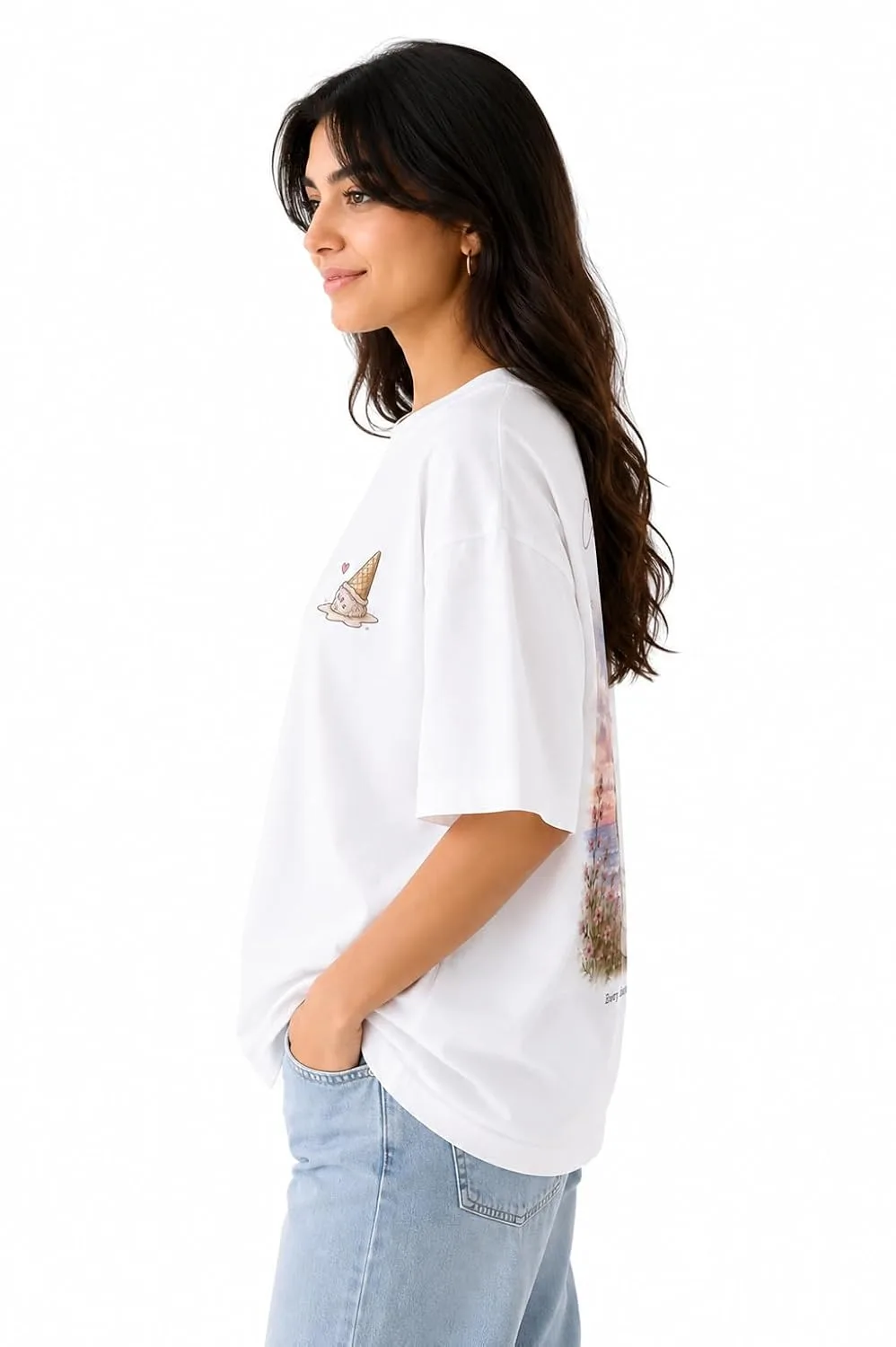 Women's Oversized T-Shirt with Front Graphic buy at nearme.com.np image 4