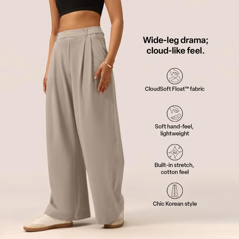 Buy BlissClub Womens Cloud Korean Pants, High-Rise fit, Wide-Leg Silhouette, Soft-Handfeel, All-Day Comfort, Citywear at nearme.com.np image 3