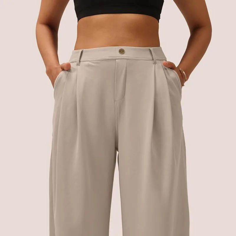 Buy BlissClub Womens Cloud Korean Pants, High-Rise fit, Wide-Leg Silhouette, Soft-Handfeel, All-Day Comfort, Citywear at nearme.com.np image 6