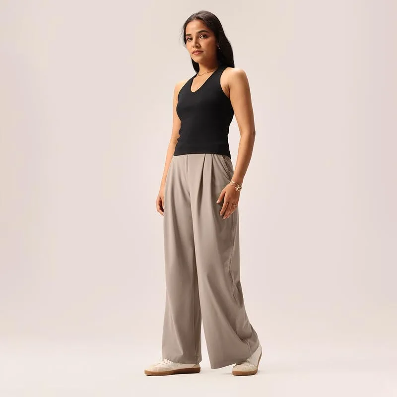 Buy BlissClub Womens Cloud Korean Pants, High-Rise fit, Wide-Leg Silhouette, Soft-Handfeel, All-Day Comfort, Citywear at nearme.com.np image 7