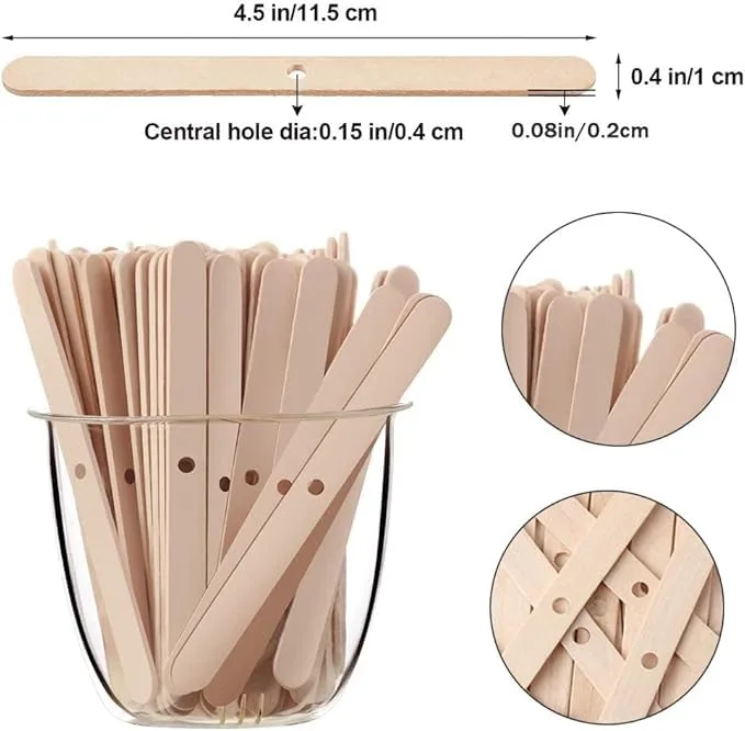 Wooden Wick Stick -50Pcs|Wick Holders for Candle Making buy at Near Me Online image 3