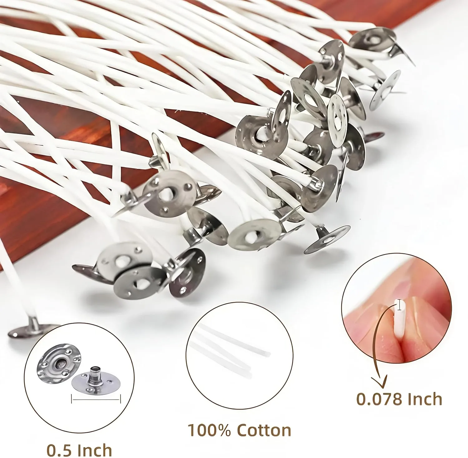 Candle Making Thread | Candle Wick150 (1-2-3-4-5-6 inches) Candles Making Supplies buy Online Nepal image 5
