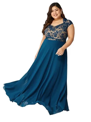 Buy Miss Chase A+ Women's V-Neck 3/4 Sleeve Self-Designed Wrap-Styled Maxi Dress (APSS21D14-67-926-08, Rebel Blue, 3XL) at nearme.com.np — Loyal Blue