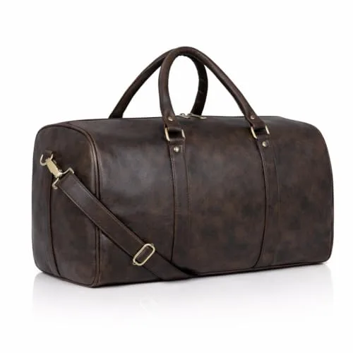 Unisex Duffel Bag for Travelling in Flight for Men and Women — Brown