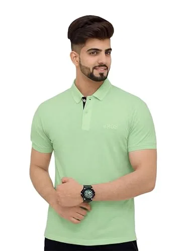 Buy Men's Cotton Blend Half Sleeve Polo Neck T-Shirt at nearme.com.np image 5 — Tree Green