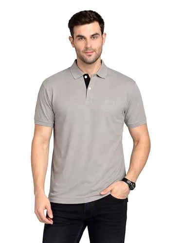 Buy Men's Cotton Blend Half Sleeve Polo Neck T-Shirt at nearme.com.np image 11 — Steel Grey