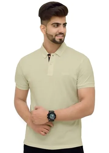 Buy Men's Cotton Blend Half Sleeve Polo Neck T-Shirt at nearme.com.np image 17 — Fawn