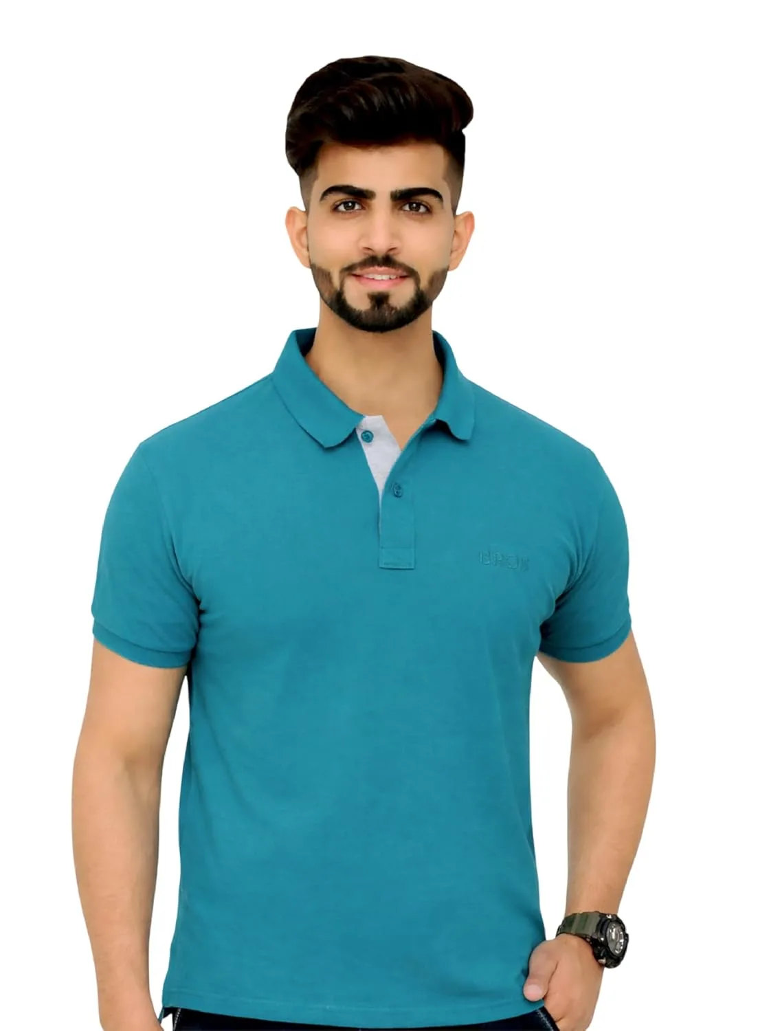 Buy Men's Cotton Blend Half Sleeve Polo Neck T-Shirt at nearme.com.np image 24