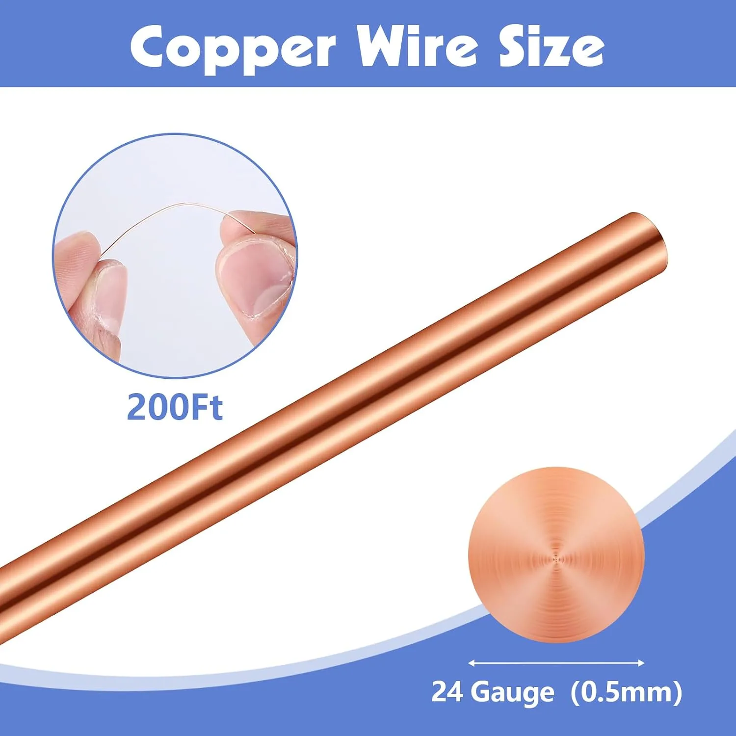 24 Gauge 99.9% Copper Wire, 200 Ft | Pure Bare Copper Buy Online Near Me Store Nepal image 2