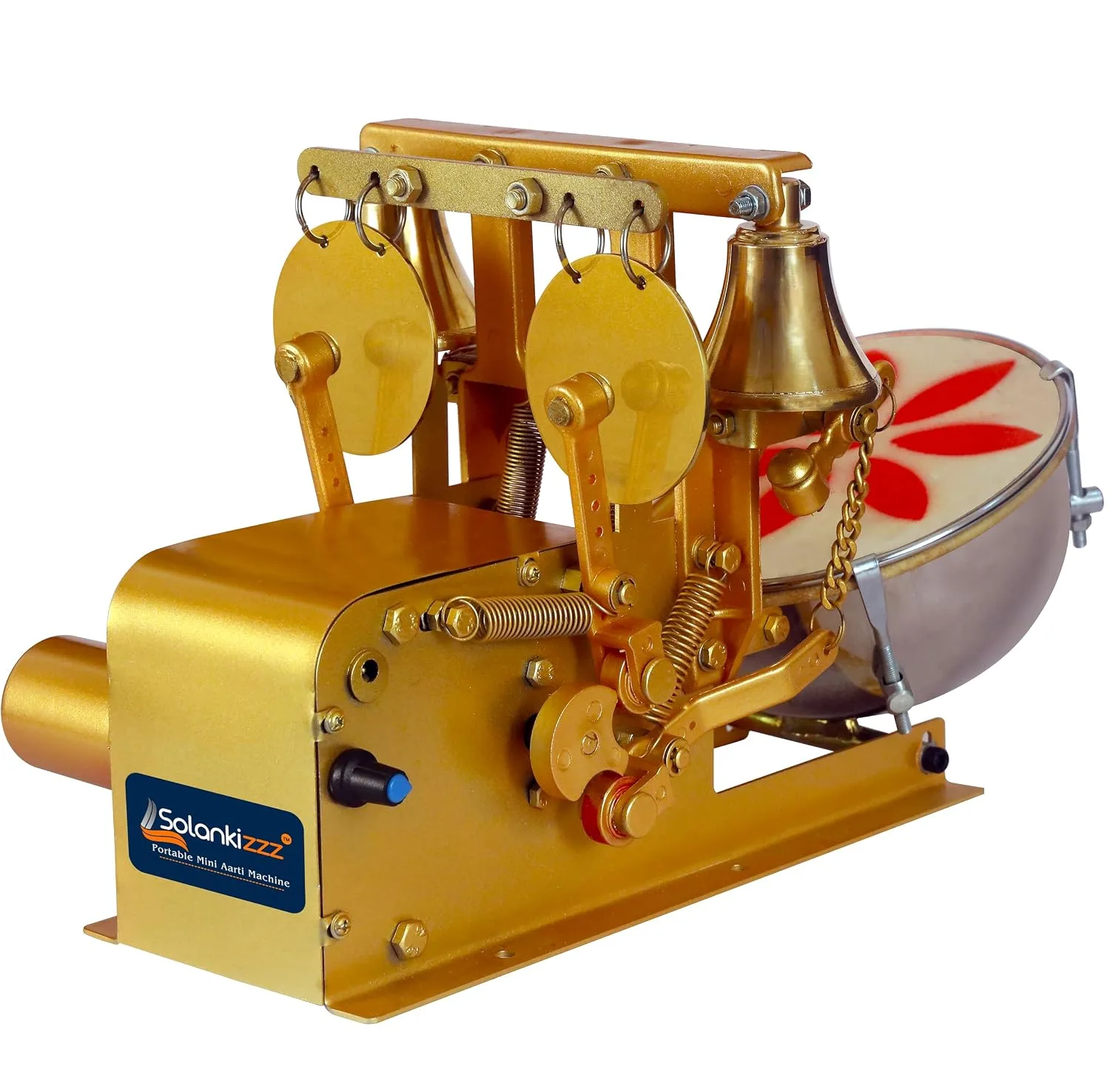 Fully Automatic Electric Mini Aarti Machine with Nagara, 2 Brass Bells & Jalar buy online at Near Me Nepal