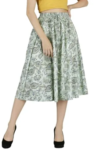 Buy Sttoffa Cotton Skirt for Girl Flower Design Classic Fit Calf Length, Pink, M at nearme.com.np image 2 — Aqua Carry