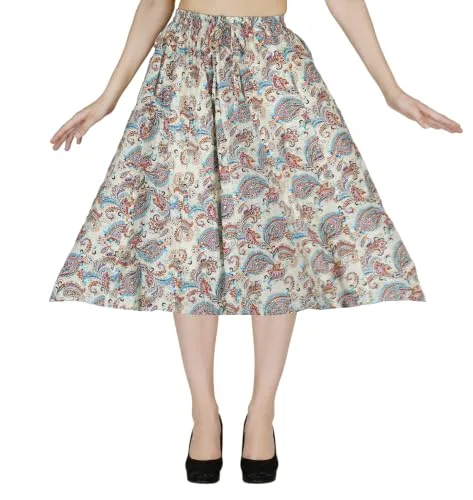 Buy Sttoffa Cotton Skirt for Girl Flower Design Classic Fit Calf Length, Pink, M at nearme.com.np image 12 — Turquoise Carry