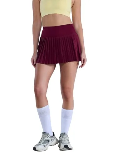 CAVA Navy Plie Pleated Skort image 2 — Cherry