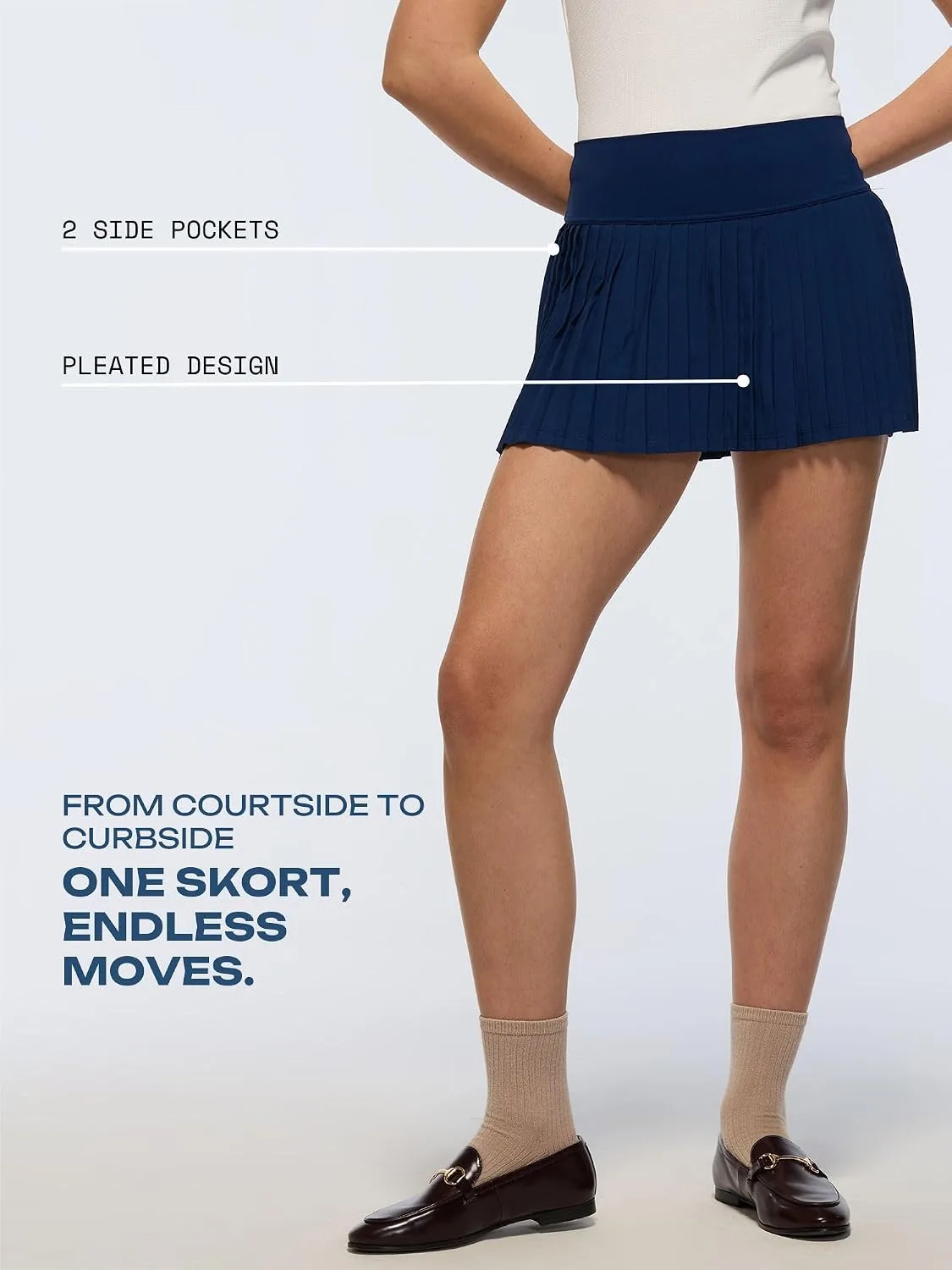CAVA Navy Plie Pleated Skort image 11
