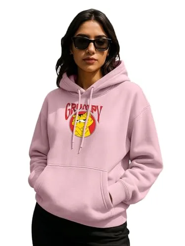 Buy JUNEBERRY® Polycotton Spun Oversized Fit Drop Shoulder Hooded Sweatshirt Full Sleeves Front Graphic Printed Jumper Hoodie for Women (OS_JB_HD_GRP_PP_XXL) Pale Pink at nearme.com.np