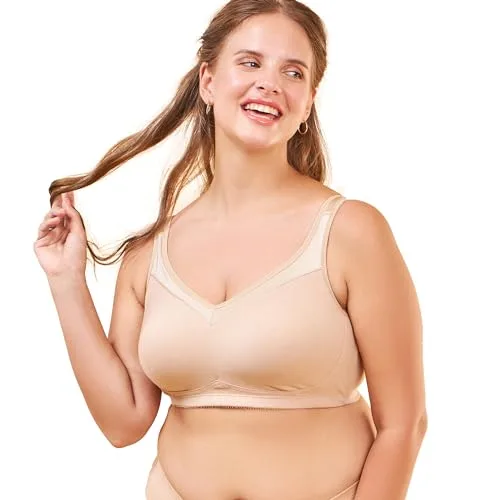 Buy Enamor Full Support Minimizer Cotton Bra For Women Non-Padded, Non-Wired & Full Coverage With Seamless Cup at nearme.com.np image 3 — Pale Skin