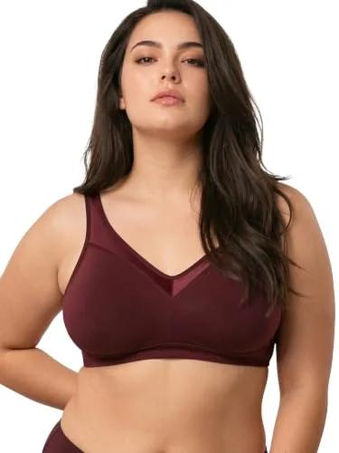 Buy Enamor Full Support Minimizer Cotton Bra For Women Non-Padded, Non-Wired & Full Coverage With Seamless Cup at nearme.com.np image 6 — Grape Wine