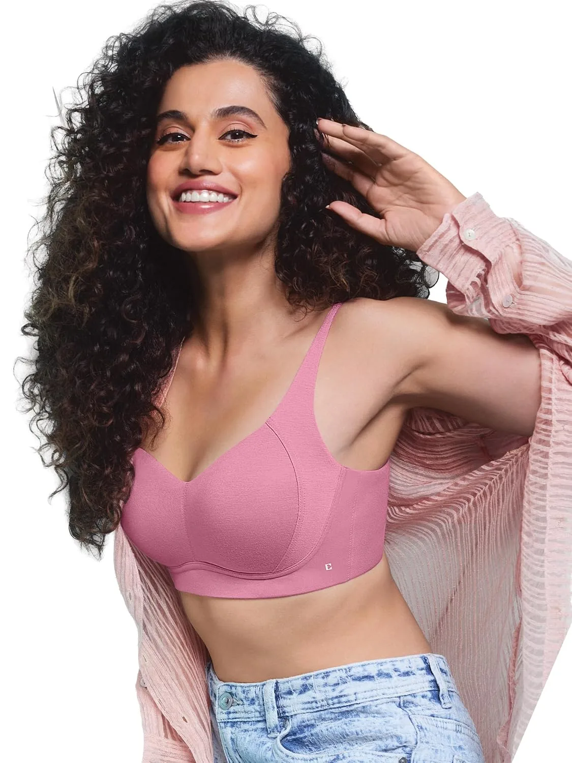 Buy Enamor Bamboo Cotton A077 T-Shirt Bra-Light Padded, Wirefree, Full Coverage at nearme.com.np image 9
