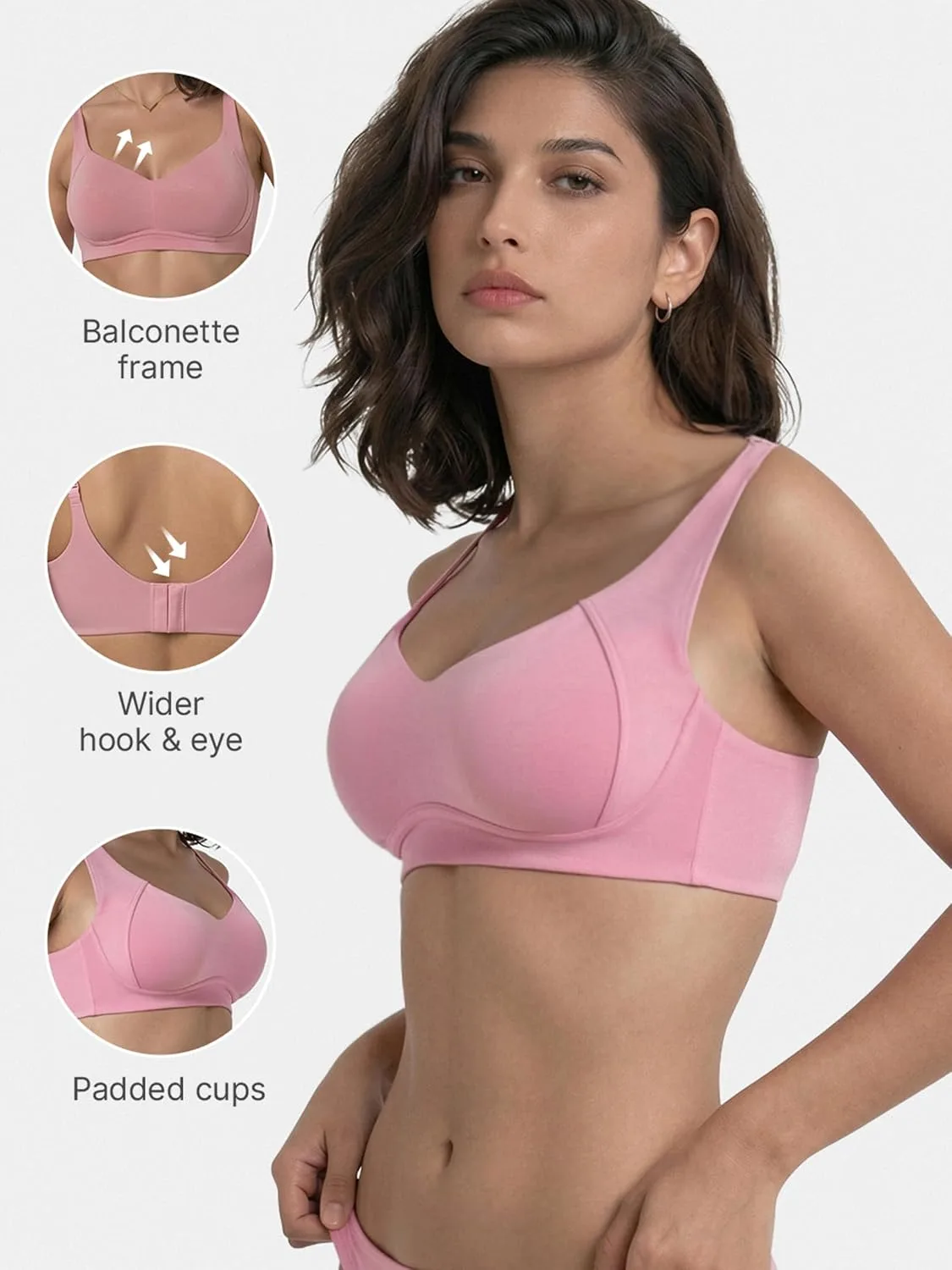 Buy Enamor Bamboo Cotton A077 T-Shirt Bra-Light Padded, Wirefree, Full Coverage at nearme.com.np image 12