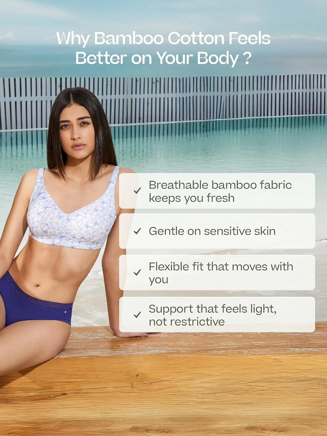 Buy Enamor Bamboo Cotton A077 T-Shirt Bra-Light Padded, Wirefree, Full Coverage at nearme.com.np image 13