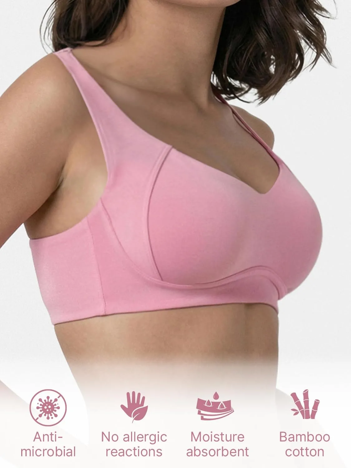 Buy Enamor Bamboo Cotton A077 T-Shirt Bra-Light Padded, Wirefree, Full Coverage at nearme.com.np image 14