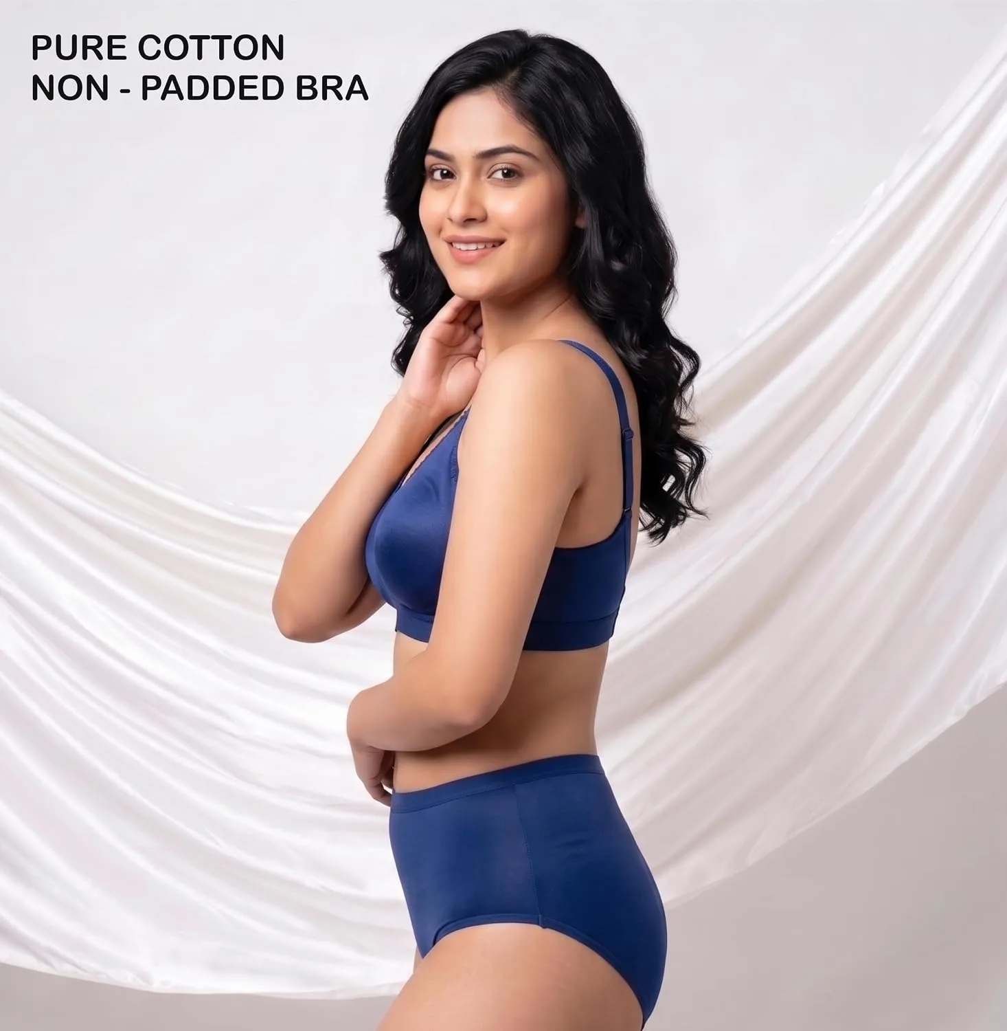 Buy Women's Pure Cotton Blend Non-Padded Wirefree Bra - Pack of 3 Combo at nearme.com.np image 11